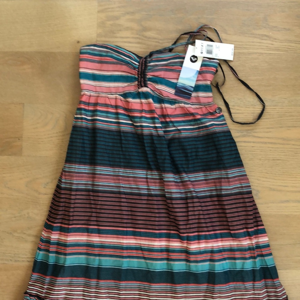 NWT Roxy maxi tiered striped dress size Medium